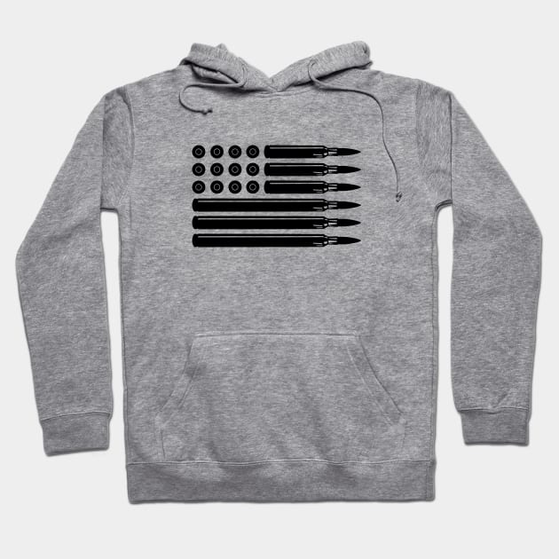 Ammo Bullet USA Flag 2nd Amendment Hoodie by Xeire